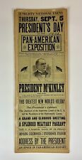 RARE 1901 William McKinley Pan-American Expo Broadside picture