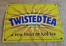 Twisted Tea Hard Iced Tea Metal Stamped Sign Raised Letters Vintage 2001 picture
