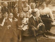 Multi Generation family well dressed, outdoors  1920 era RPPC UU1 picture