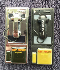 2 Collectible Vintage Pay Phone Refillable Butane Lighter picture