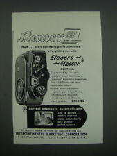 1957 Bauer 88B Movie Camera Ad - Now.. Professionally-perfect movies every time picture