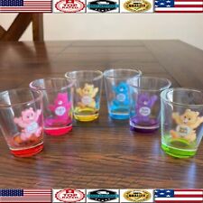 6pcs Swear Bears Print Shot Glasses, Funny Cute Bears Glass Cups Tea Cups US picture