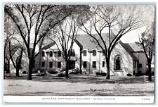 c1940 Exterior View Loveland Community Building Dixon Illinois Unposted Postcard picture