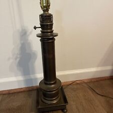 Antique Brass Table Lamp 33.5” Tall. Works Great picture