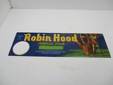 Vintage Robin Hood Brand Fruit Crate Label picture