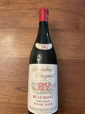 1963 Vintage Beaulieu Vineyard Beaumont Napa Valley Pinot Noir EMPTY wine bottle picture