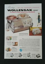 Vintage 1957 Wollensak Hi-Fidelity Tape Recorder - Full Page Original Color Ad picture