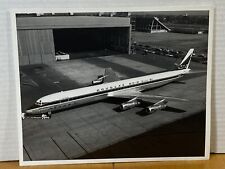 Douglas DC- 8 Super 61 Midair Aviation Airplane VTG Stamp C 90978 B&W picture