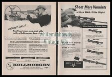 1958 KOLLMORGEN and BAUSCH & LOMB Rifle Scope Vintage 2 AD LOT  picture
