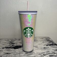 Starbucks Holiday White Sequin Tumbler 2020 Venti 24 oz Cold Cup Iridescent picture