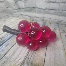 Vtg MCM Hot Pink Fuchsia Lucite Ball Grapes Appx 9 Inches Long picture
