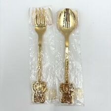 Vintage 1985 Sanrio Mr Bear's Dream Stainless Steel Spoon And Fork Set. Japan picture