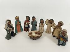ALL GODS CHILDREN  MARTHA HOLCOMBE 9 piece nativity set picture