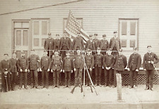 RARE CIVIL WAR - PENNSYLVANIA VOLS. ID'd VETERAN'S GROUP 1890 PHOTOGRAPH picture