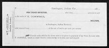 Darlington, Ok Indian Territory c1880 - 1889 T. Connell Trader Receipt - Scarce picture