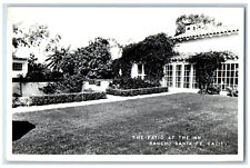 Rancho Sante Fe California CA RPPC Photo Postcard Patio at The Inn c1950's picture