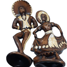 2 Treasure Craft Dancing Ceramic Figurines Spanish Man Senor and Senorita 12.5