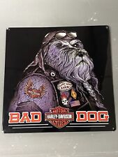 Harley-Davidson® Bar & Shield Bad Dog Embossed Tin Wall Sign - 2011791 picture