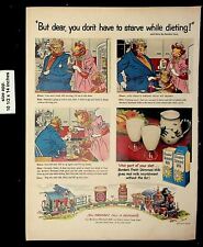 1955 Borden's Fresh Skim Milk Vintage Print Ad 19335 picture