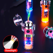 USB Rechargeable Waterproof Electric Lighter Dual Arc Plasma Flameless Windproof picture