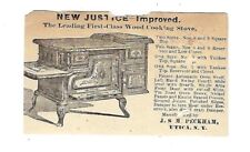 c1880's Trade Card J.S.M. Peckham, First-Class Wood Cooking Stove picture