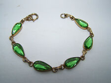 VIntae Delicate Green Crystal Glass Linked Bracelet - Lovely - D21 picture