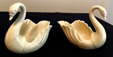 1 Pair (2) Lenox White Swan Figurines - 50 Years Old. picture