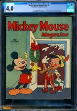 MIckey Mouse Magazine 12/1939 | CGC 4.0 | 1st Pinocchio Christmas cover | Disney picture