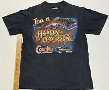 This Is Harley Country Beefy T Single Stick T Shirt 1980’s American Brand M38/40 picture