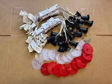 Blow Mold Light Cords LARGE LOT OF 20 White Red Plates Screws Collectors Sale picture