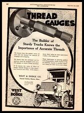 1919 West & Dodge Thread Gauges Faneuil Station Boston Massachusetts Print Ad picture