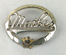 WWII US Military FIGURAL Oval MOTHER US SEAL Sweetheart Pin Brooch Silvertone picture