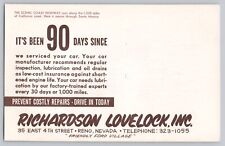 Richardson Lovelock Ford Dealership Postcard Service Reminder 1940s Reno Nevada picture