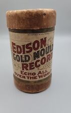 VINTAGE EDISON GOLD MOULDED CYLINDER RECORD 