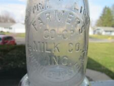 TREHP Milk Bottle Farmer's Co-Op Milk Co Dairy Poughkeepsie NY DUTCHESS CO 1932 picture