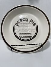Peach Pie Recipe Design Brown Border Ceramic Pie Dish picture