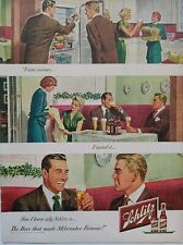 1949 vintage Schlitz beer ad. the beer that made Milwaukee famous, retro art picture