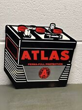 Atlas Battery Metal Diecut Sign Automotive Gas Oil Garage Car Truck Quality picture