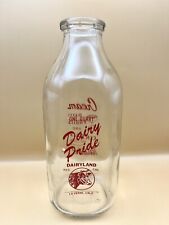 Vintage Glass Milk Bottle Dairy Pride La Verne CA picture