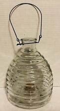 Vintage Glass Beehive Natural Pest Control Wasp Bee Fly Trap Catcher Bail Handle picture