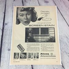 Vintage 1953 Print Ad Alcoa Aluminum Screening Window Magazine Advertisement picture