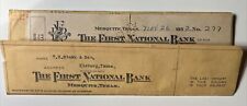Vintage 1928 First National Bank MESQUITE Texas KLEBURG 26  Checks TH STARK & Co picture