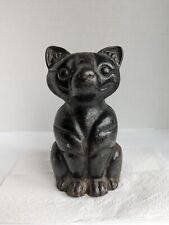 Antique ALBANY FOUNDRY Hubley Cast Iron Sitting CAT Doorstop Statue  7