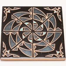 Vintage Tile Trivet Hand Painted Made In Italy 1991 6x6 Geometrical Unknown Co picture