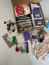 Vintage Sewing Notions Large Lot Buttons Lace Rick Rack Binding LOOK picture