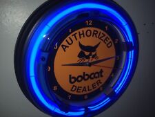 Bobcat AuthDealer Tractor Skid Steer Garage Bar Man Cave Neon Wall Clock Sign picture