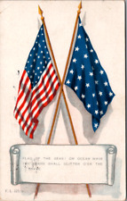 1908 Rotograph Co. Union Jack Maritime & American Flag of the Seas Patriotic picture