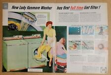 SEXIST Nostalgic Vintage 1950's 1957 Print Ad Lady Kenmore Washing Machine picture