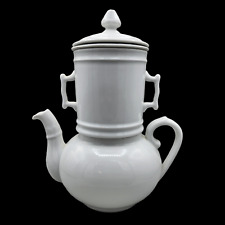 Vintage Pillivuyt Teapot Coffee French Drip Porcelain 4-Piece Stacking Ironstone picture