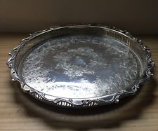 Vintage 1968 Rocky Mount Mills Anniversary Gallery Tray Platter Silver Plate 15